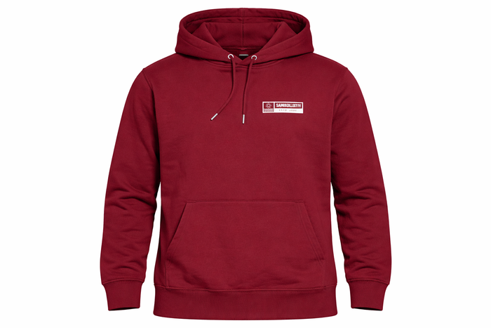 Sandkollektiv Hoodie Classic mit kleinem Logo in Burgundy