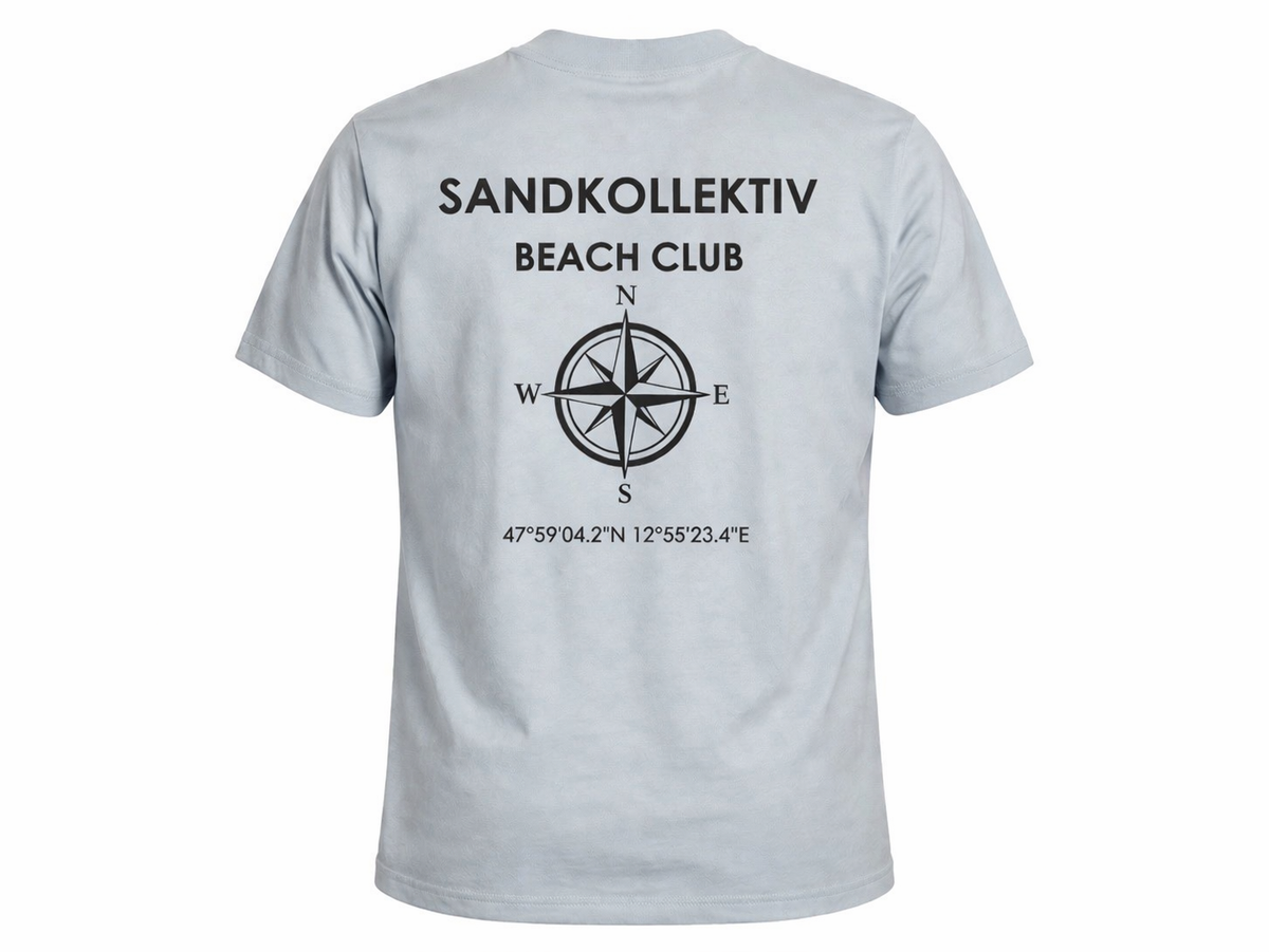 Sandkollektiv T-Shirt Beach Club Blue Ice