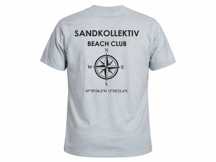 Sandkollektiv T-Shirt Beach Club Blue Ice