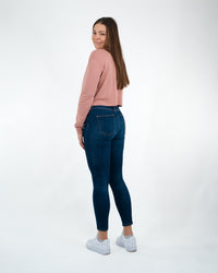 Sandkollektiv Long Sleeve Crop Top Damen Dusty Pink
