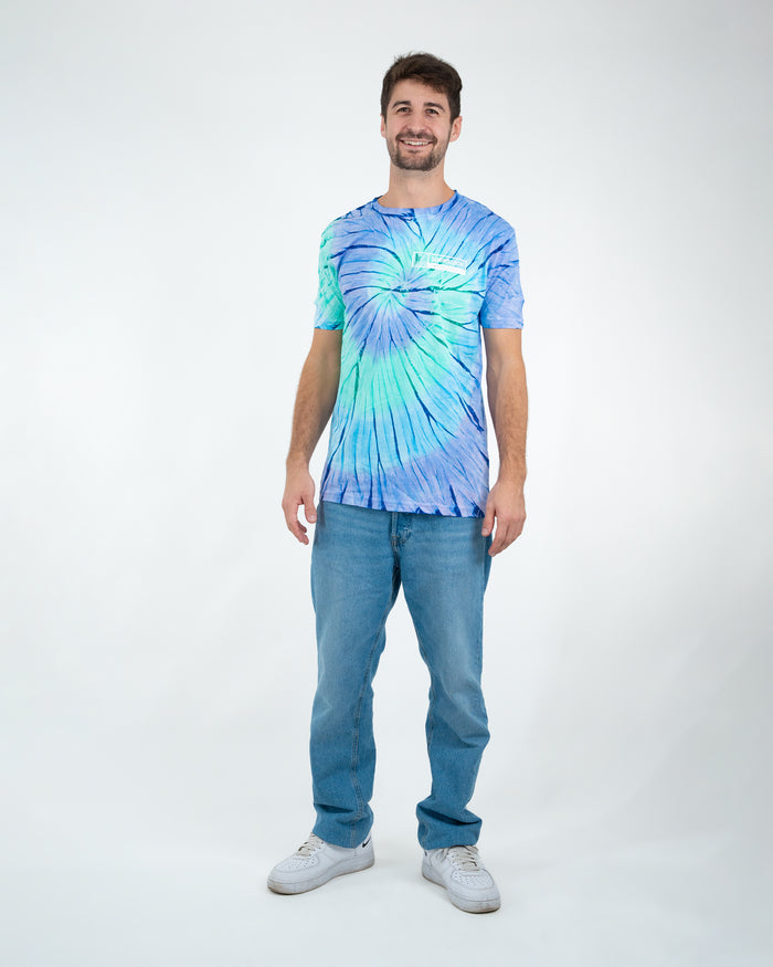 Sandkollektiv T-Shirt Tie Dye Blue Green